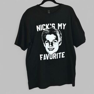 Back Street Boys Nick Carter Black Graphic women’s T-Shirt Large
